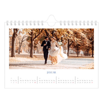 Fotokalender A5 — Kobalt Klassik [Januar]