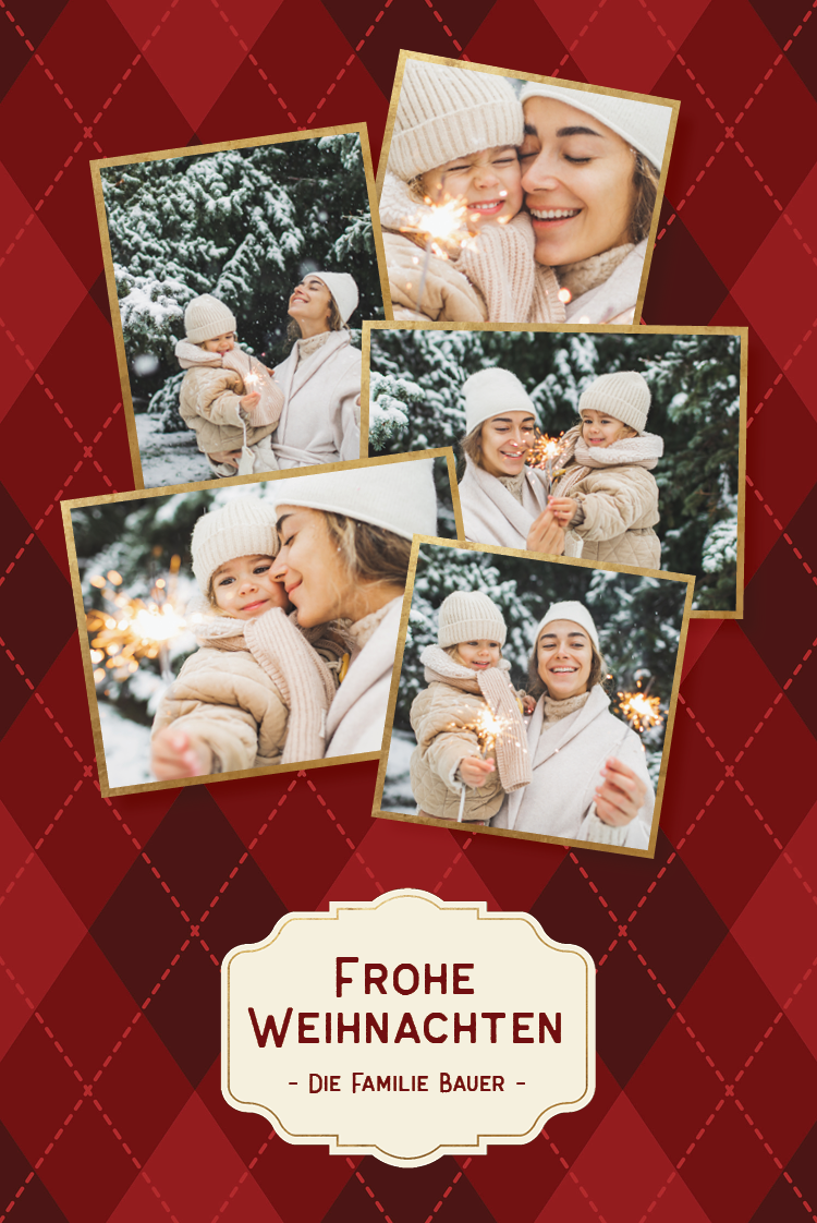 Fotokarten — Weihnachtsfarben