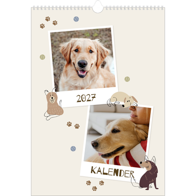 A3 Jahreskalender — Verspielter Welpe [deckblatt]