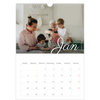 Fotokalender A3 — Handgeschriebener Monat
