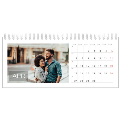 Tischkalender — Datumsfeld-Overlay [April]