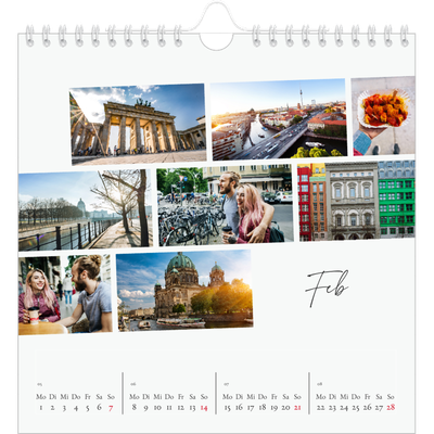 Jahreskalender Quadratisch — Städtereise [Februar]