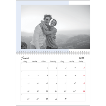 Fotokalender A4 doppelt — Farbige Rahmen