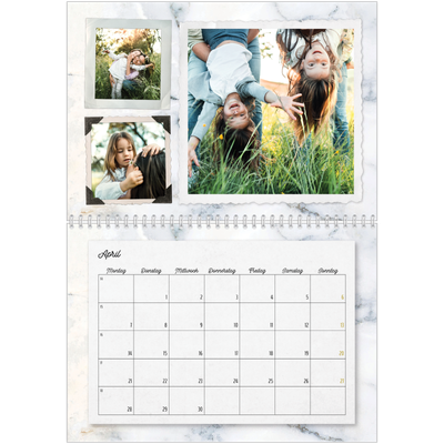 Fotokalender A4 doppelt (30 x 40 cm) — Fotosammlung [April]