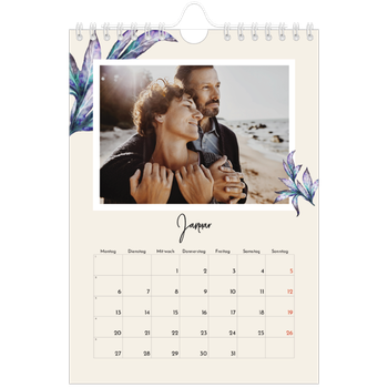 Fotokalender A5 — Gemalte Blumen