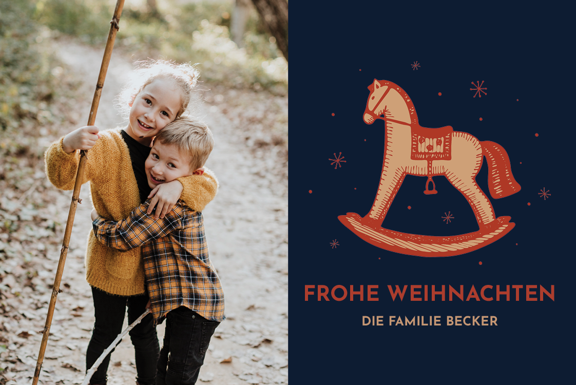 Fotokarten — Holzschaukelpferd