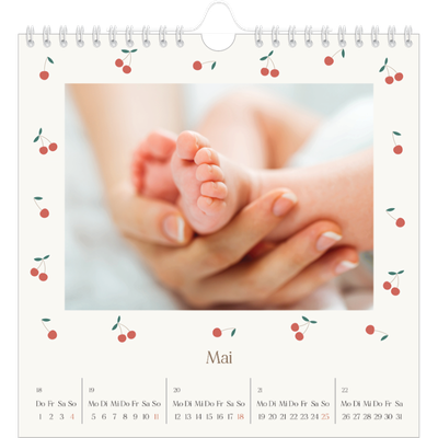 Jahreskalender Quadratisch — Kleine Kirsche [deckblatt]