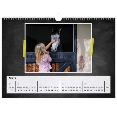 Fotokalender A3 — Fotos mit Klebestreifen-Optik [Marsch]