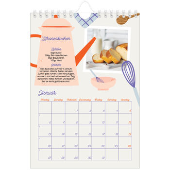 Fotokalender A5 — Ein Jahr in Rezepten