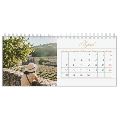 Tischkalender — Goldschrift Banner [April]