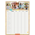 A3 Familienplaner — Rustikaler Planer - 5-köpfige Familie [April]