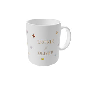 Tasse bedrucken — Blumen-Konfetti