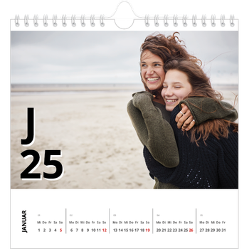 Fotokalender Quadratisch — Große Zeichen