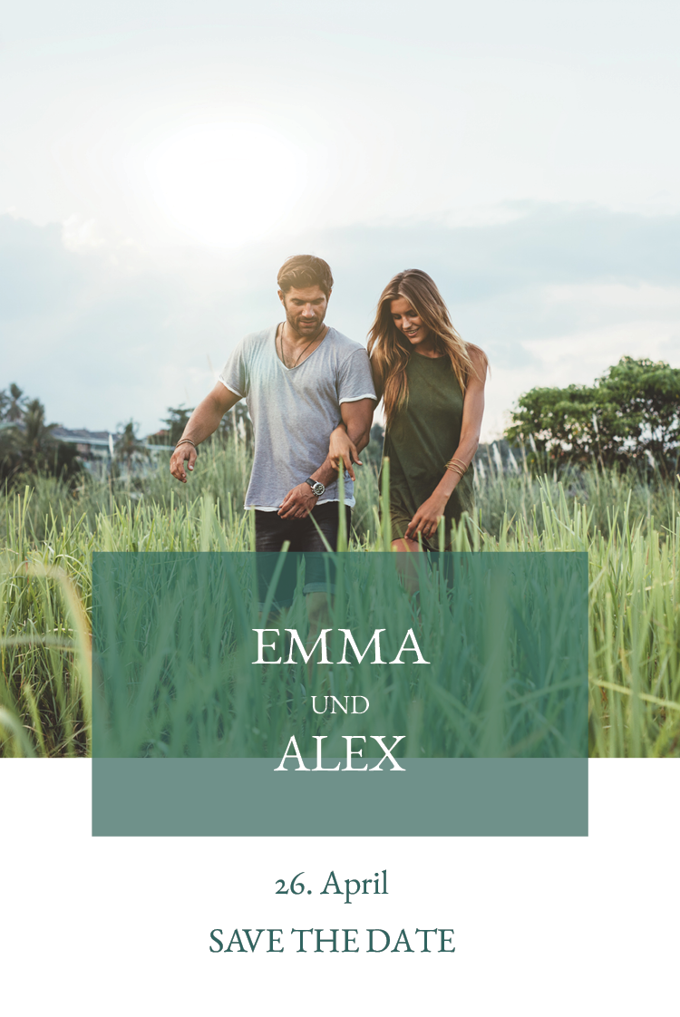 Save the date — Einfaches Grün