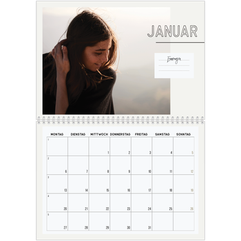 Fotokalender A4 doppelt — Notizkalender