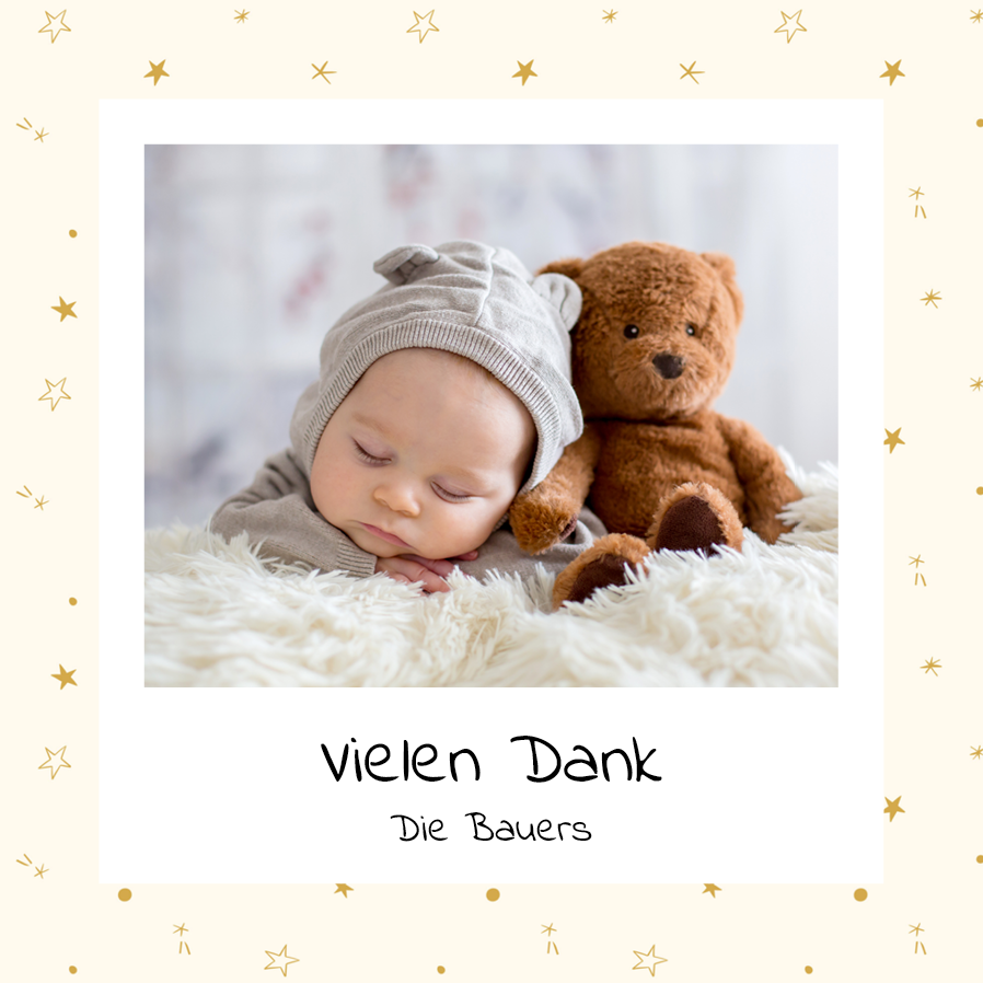 Dankeskarten — Unser kleiner Stern