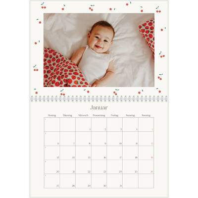 Fotokalender A4 doppelt (30 x 40 cm) — Kleine Kirsche [Januar]