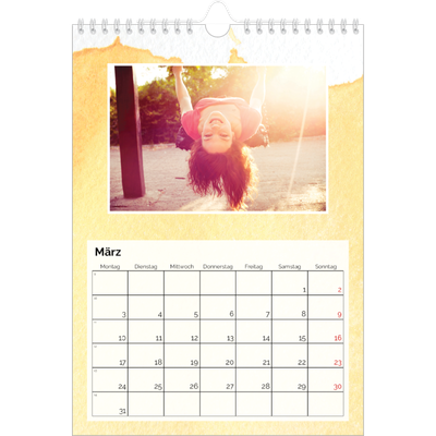 Fotokalender A4 (20 x 30 cm) — Wasserfarben Hintergründe [Marsch]