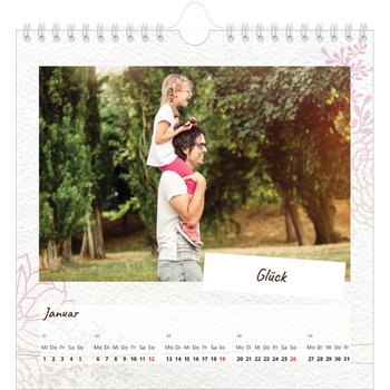 Fotokalender Quadratisch — Geschenkpapier blumig
