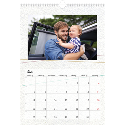 A3 Jahreskalender — Geschenkpapier blumig [deckblatt]