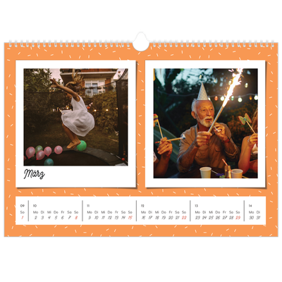 Fotokalender A3 — Bunte Retro-Bilder [Marsch]