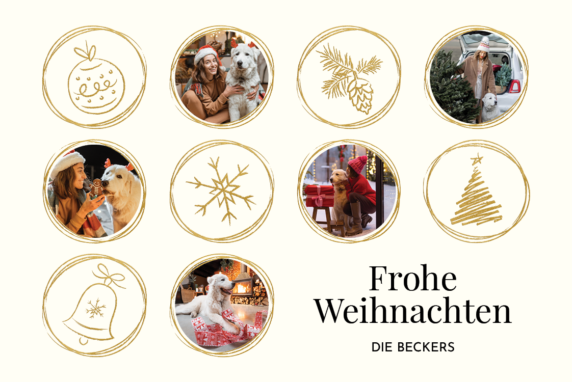 Fotokarten — Festliche Kreise hell