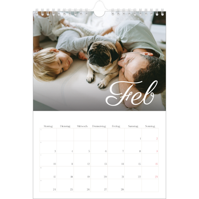 Fotokalender A4 (20 x 30 cm) — Handgeschriebener Monat [Februar]