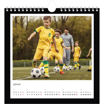 Fotokalender Quadratisch — Schwarzer Rahmen