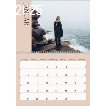 Fotokalender A4 doppelt — Überlappender Text