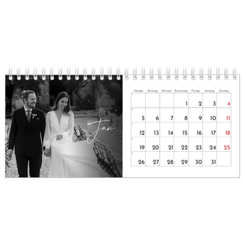 Tischkalender — Elegante Schrift