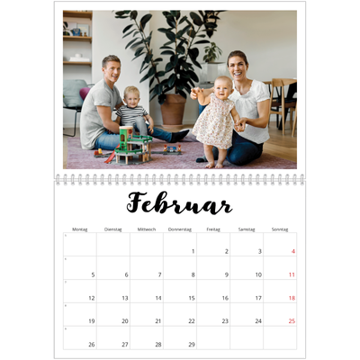 Fotokalender A4 doppelt (30 x 40 cm) — Handgeschrieben [Februar]