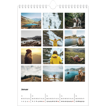 Fotokalender A4 — Fotoraster minimalistisch