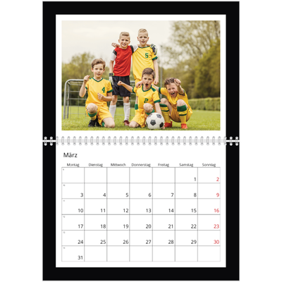 Fotokalender A4 doppelt (30 x 40 cm) — Schwarzer Rahmen [Marsch]