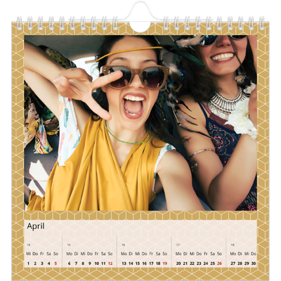 Jahreskalender Quadratisch — Geometrisch [April]