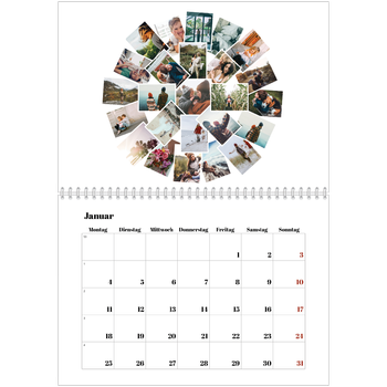 Fotokalender A4 doppelt — Collage shapes