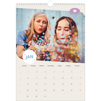 A3 Jahreskalender — Kultiger Geburtstag [Januar]