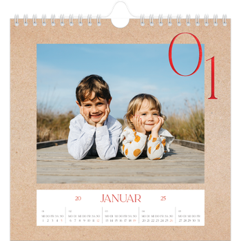 Fotokalender Quadratisch — Ein Hauch von Rot