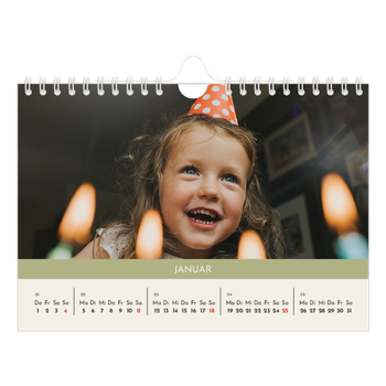Fotokalender A5 — Pastellfarbene Monate