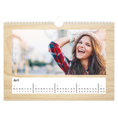 Fotokalender A4 — Holzhintergründe [April]