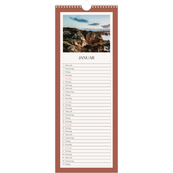 Küchenkalender (15 x 40 cm) — Klassische Farben