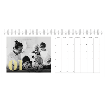 Tischkalender — Große Glitzerzahlen