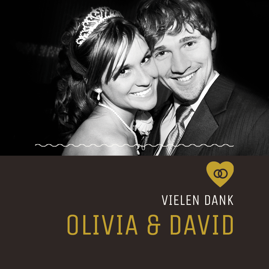 Dankeskarten — Minimal Dunkel