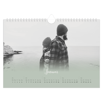 Fotokalender A4 — Zartgrüner Farbverlauf