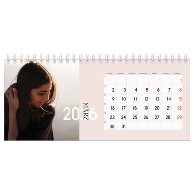 Tischkalender — Überlappender Text [Marsch]
