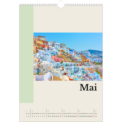 A3 Jahreskalender — Sehenswürdigkeiten der Welt [Mai]