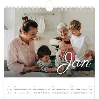 Fotokalender Quadratisch — Handgeschriebener Monat