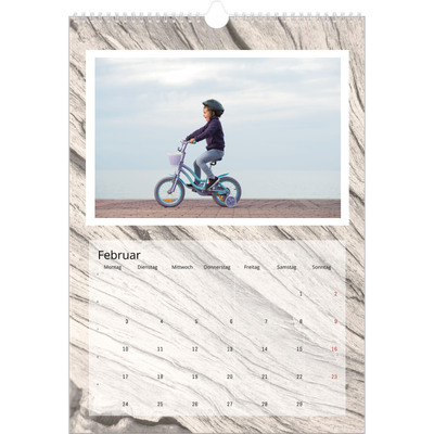 A3 Jahreskalender — Holzstrukturen [Februar]