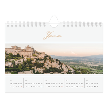 Fotokalender A5 — Goldschrift Banner