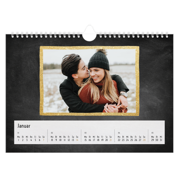 Fotokalender A4 — Glitzernder Rahmen
