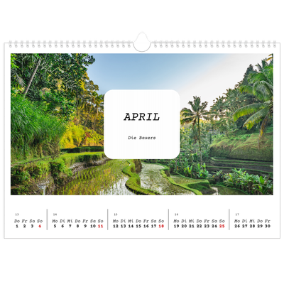 Fotokalender A3 — Die ganze Geschichte [April]
